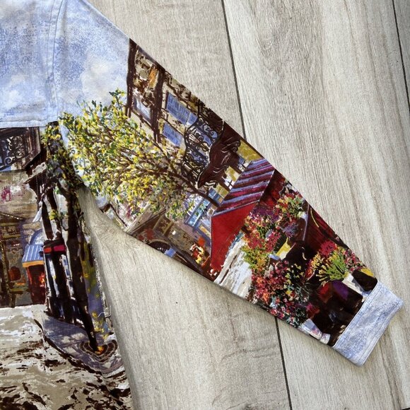 Flamingo Road Jacket Womens M Art To WearEuro Town Multi Color Embellishments - Picture 3 of 6